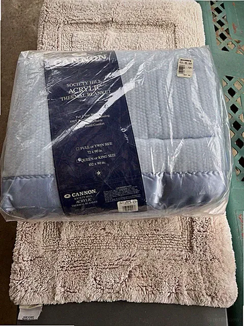 Cannon Society Hill Acrylic Thermal, Blanket Powder, Blue Queen, Size