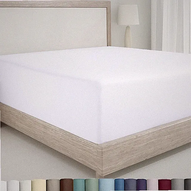 Queen Fitted Sheet Only - 100% Micro 400 Thread Count Sateen, Deep Pocket Fitte